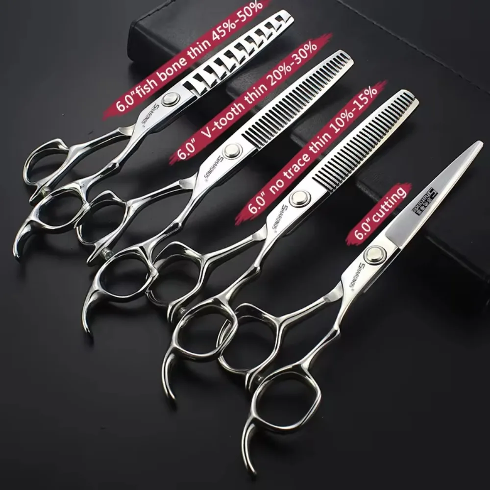 6/7/8/9 Inch hair cutting shears, Hairstylist Barber Scissors Set, Hairdressing long scissors, Hair Cutting Tools: SKY BLUE