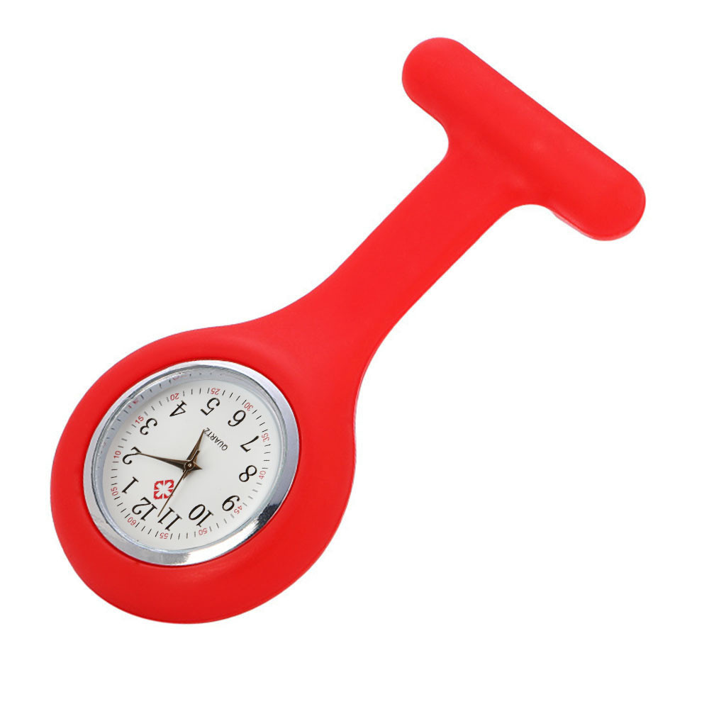 Taschenuhr Damen Digitalanzeige Zifferblatt Clip-an Analoguhr fob Krankenschwester Brosche Stift Hängetasche Elektrische Uhr Modeuhren: verrotten
