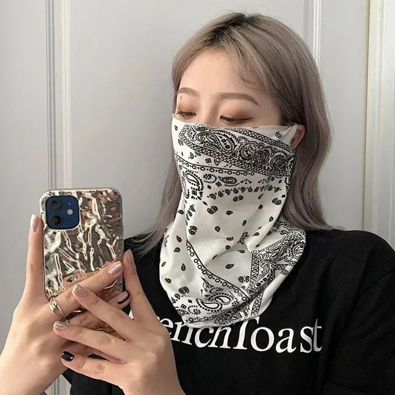 Punk masque de Protection solaire pour hommes femmes été visage cou Protection UV oreille écharpe Hip Hop Sports de plein air cyclisme Bandana écharpes