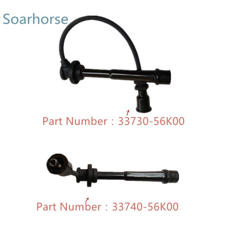Cable de 2 uds para bobina de encendido, juego de cables de amortiguación de bujías para Suzuki Swift 1,5 SX4 1,6 1,8