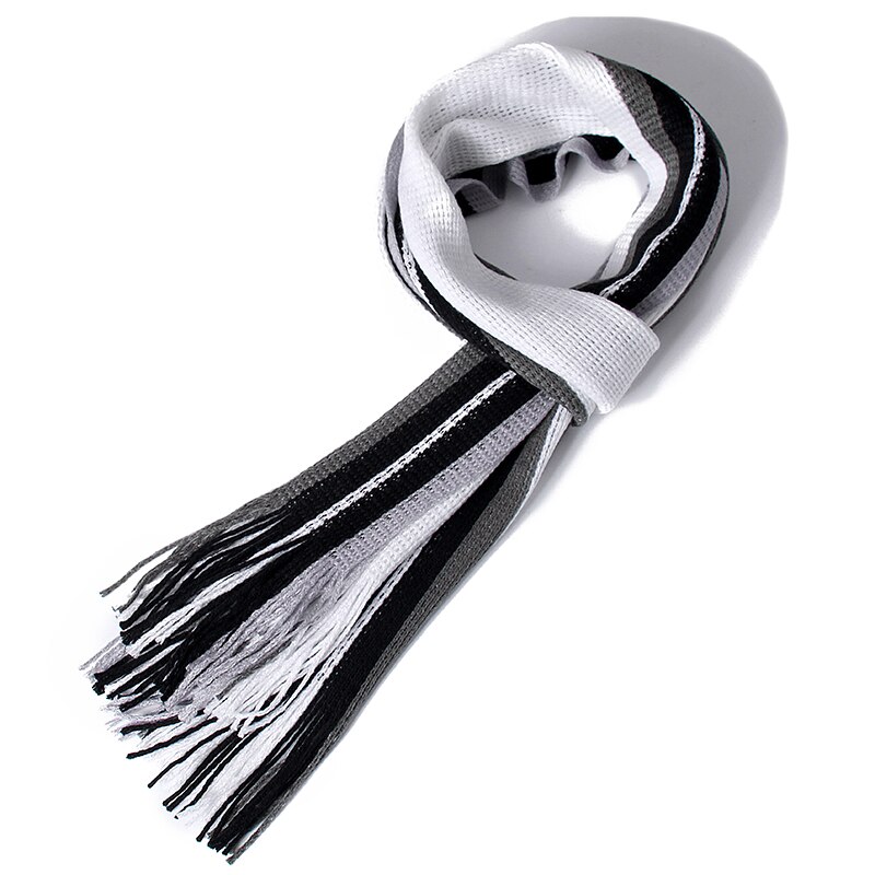Nyaste scarf herr vinter randig bomull halsduk casual 180*23cm kvinnor halsduk med tofs varma stickade halsdukar