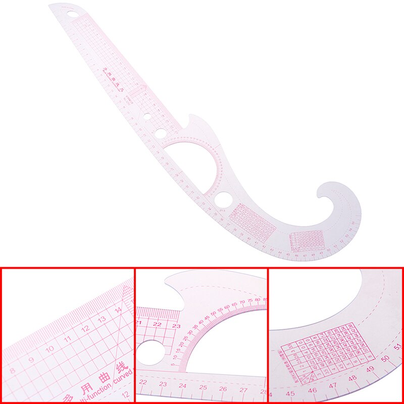 1pc Super Soft Plastic Curve Ruler Drawing Tailor Ruler Yardstick Sewing Tools Accessories , 2pc chalk pen