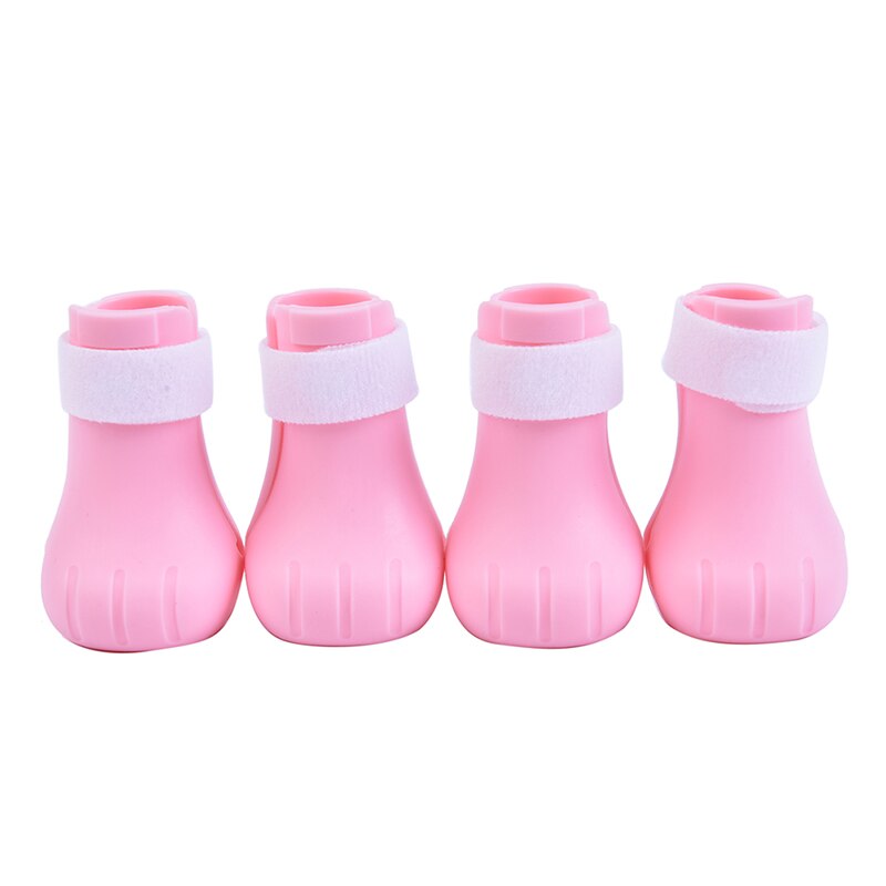 Funda de baño antimordedura para zapatos de gato, Protector de patas para mascotas, antiarañazos, ajustable: Rosa
