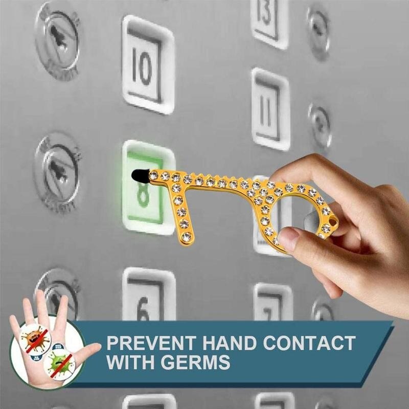 1pcs Anti Contact Door Opener Touchless Key Opener Doors Without Touching Home EDC Door Opener Portable Anti Contact Door Opener