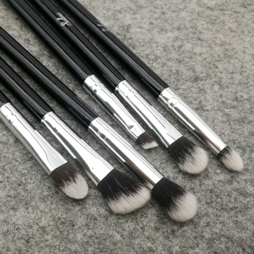 Sylyne Make-Up Borstel Set 10 Stuks Professionele Make-Up Kwasten Classic Black Foundation Make Up Brush Kit Tools.