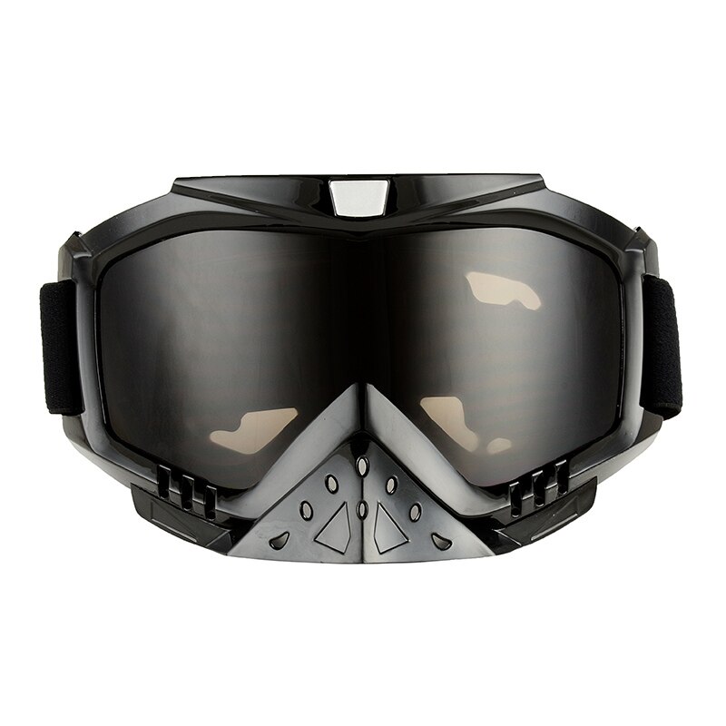 Motorcycle Motocross Goggles Glasses for Helmet Racing Gafas Dirt Bike ATV MX Goggles Clear Tinted Lens Off Road Adjustable: DARK