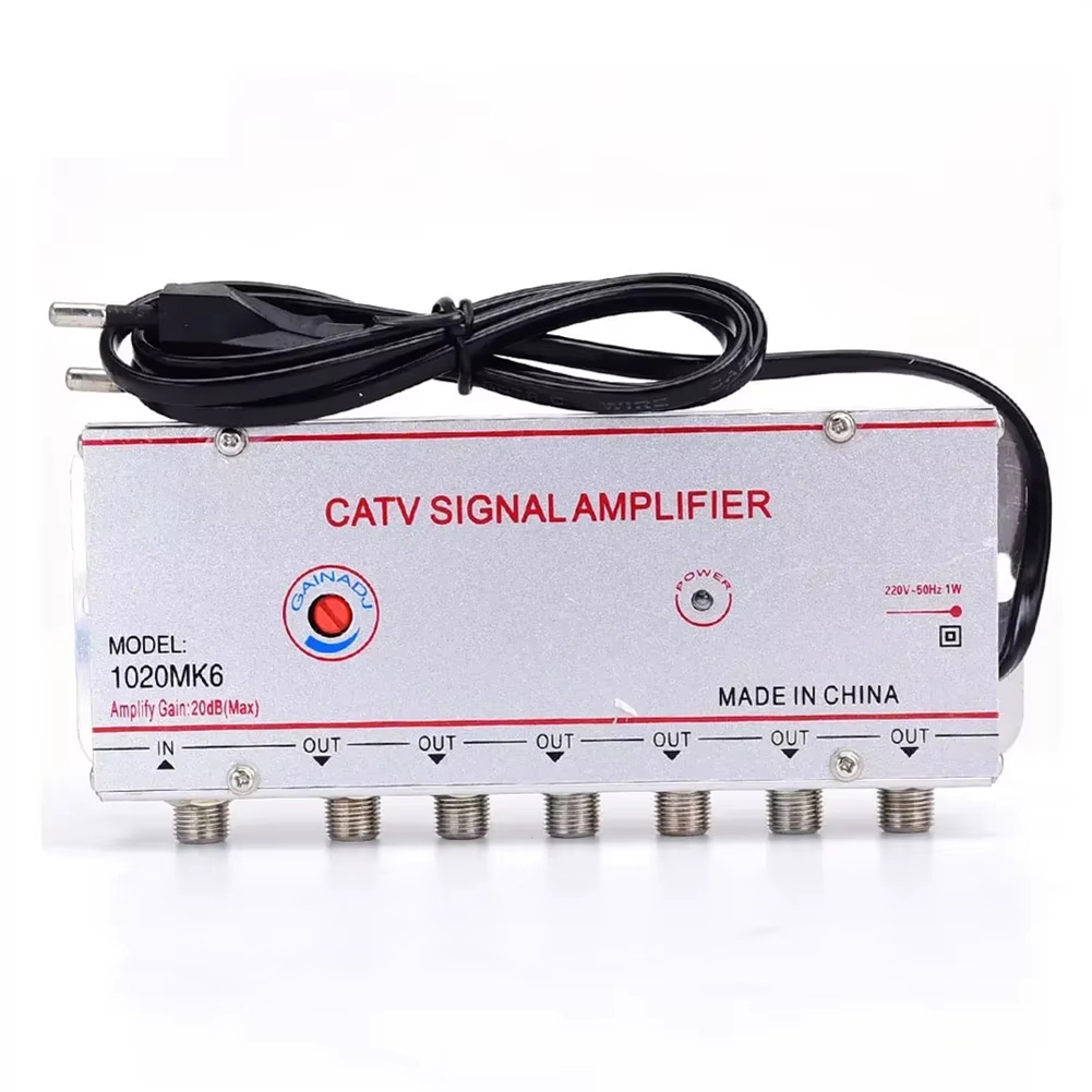 Y43A-Kabel TV Splitter Verstärker 20Db Digital TV Antenne Signal Booster Hause Tv Ausrüstungen 45Mhz Zu 860Mhz EU Stecker: Grün