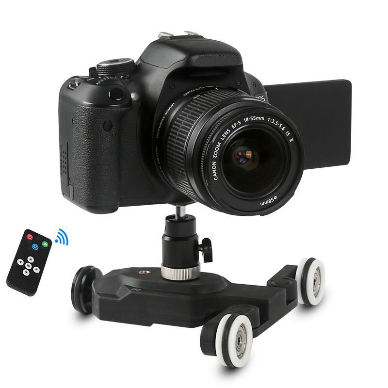 BEESCLOVER 3-Wielen Wirelesss Video Camera Auto Dolly Track Slider Dolly Auto Track Rail voor DSLR Camera 'S Camcorders iPhone r25