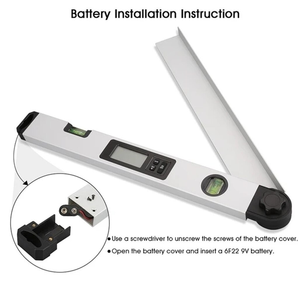 Digital Electronic Protractor Angle Finder Woodworking Miter Measuring Gauge Meter Inclinometer Ruler Protractor Cut Tool#g35