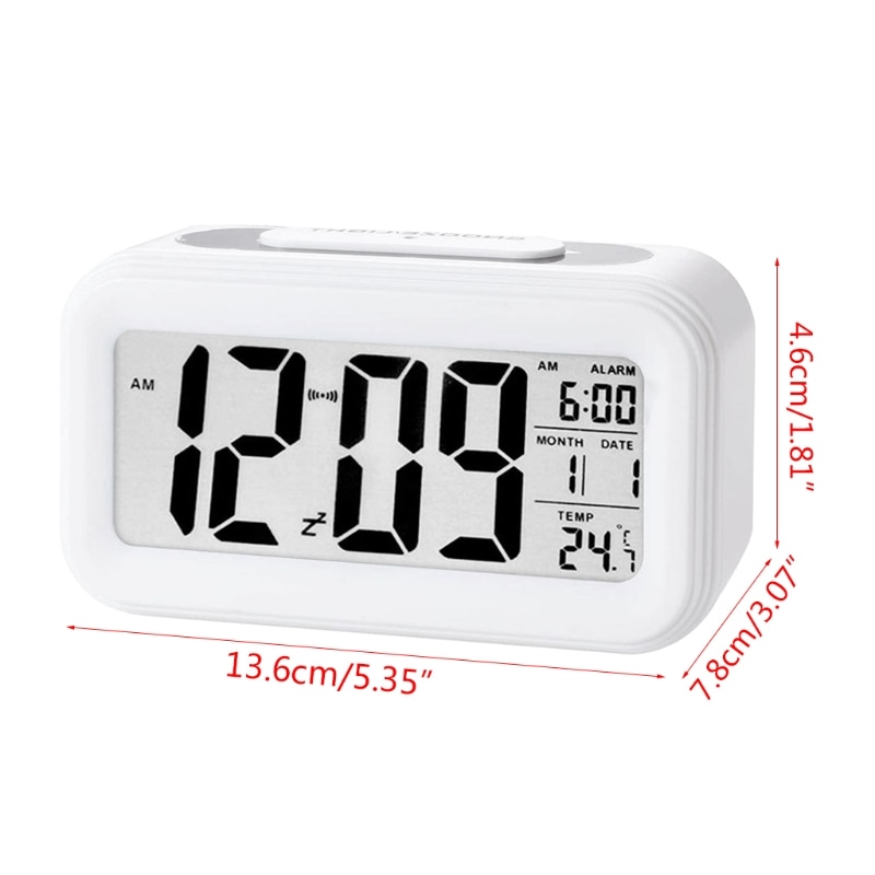 Digital Alarm Clock,LED Display Clocks Snooze Activated Night Light with Date Ca X6HC