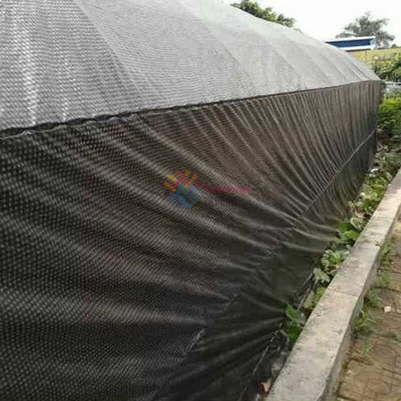Szklarnia rolnicza czarno-biała siatka folia przezroczysta zagęścić deszczoodporna plandeka PE ogrodowa markizy przeciwsłoneczne