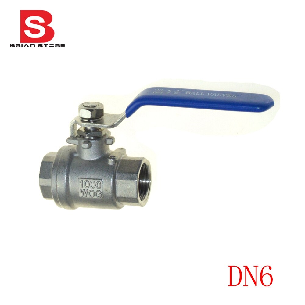 Hun lige lukket fuld porte 304 rustfri stål kugleventil