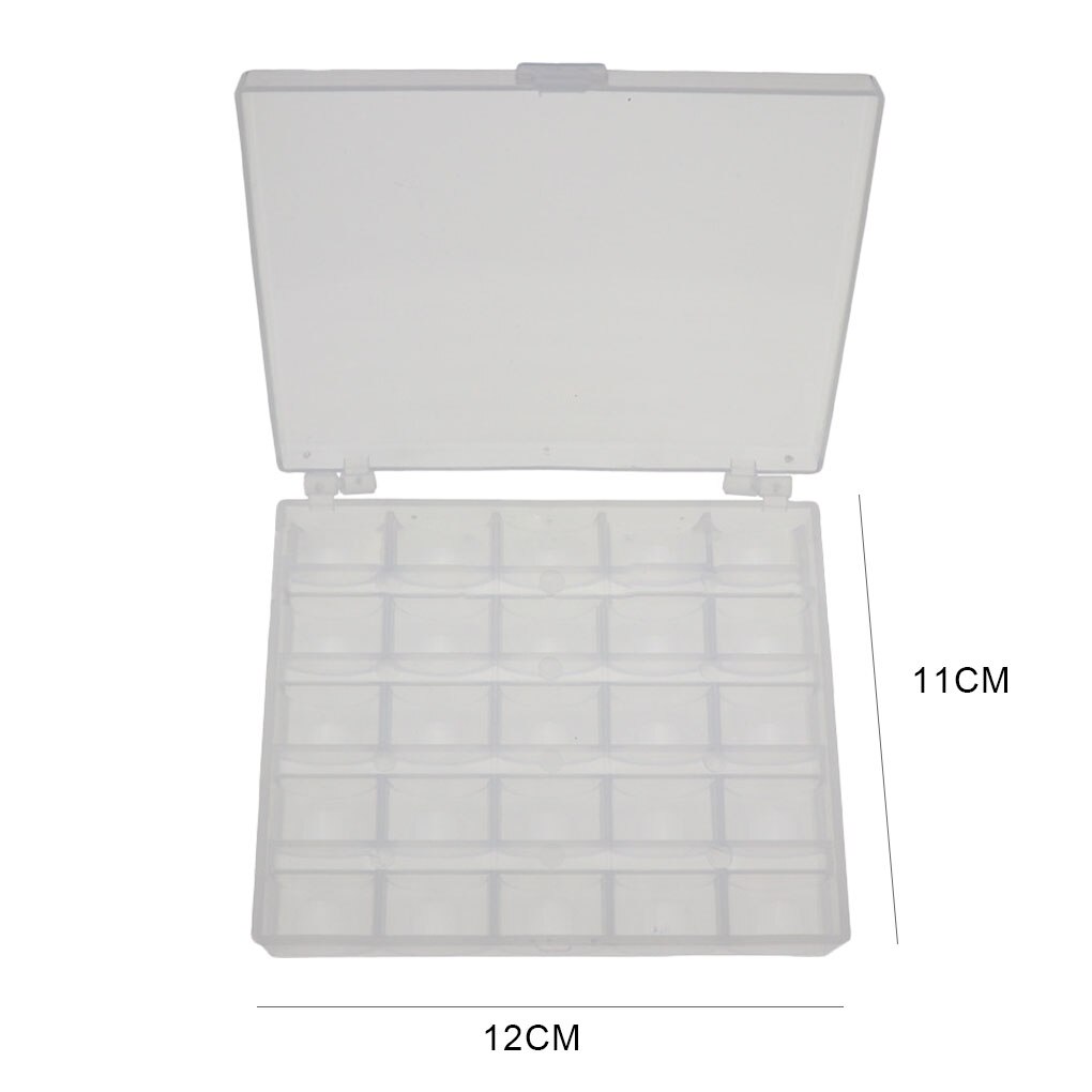25Pcs Clear Sewing Machine Bobbins Spools Empty Bobbins Spools Plastic Storage Box For Home Sewing Accessories Tools
