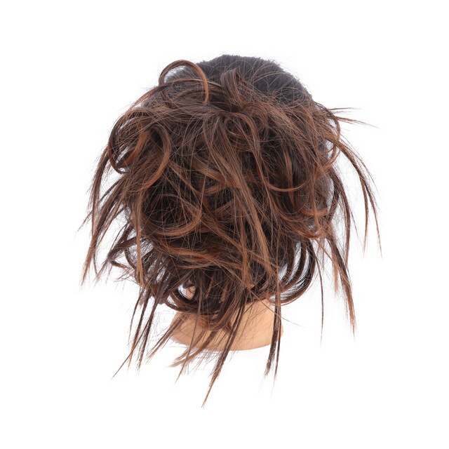 Houyan stökig brud brudtärna chignon munk hår bulle stökigt updo frisyrer hår bullar chignon munk: Q17-30 t 4