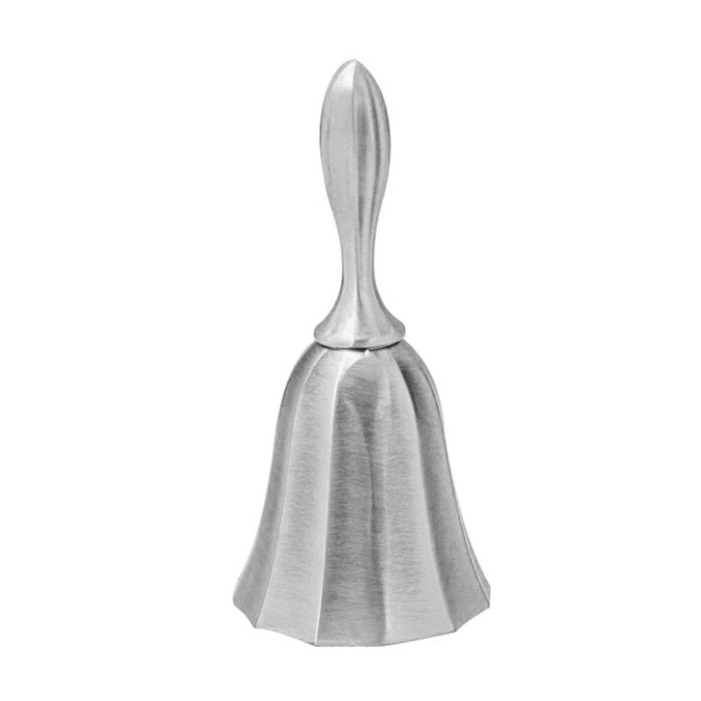 Metal Bell for Bar Restaurant Hand Bell Call Bell Desktop Zinc Alloy Bell: Silver