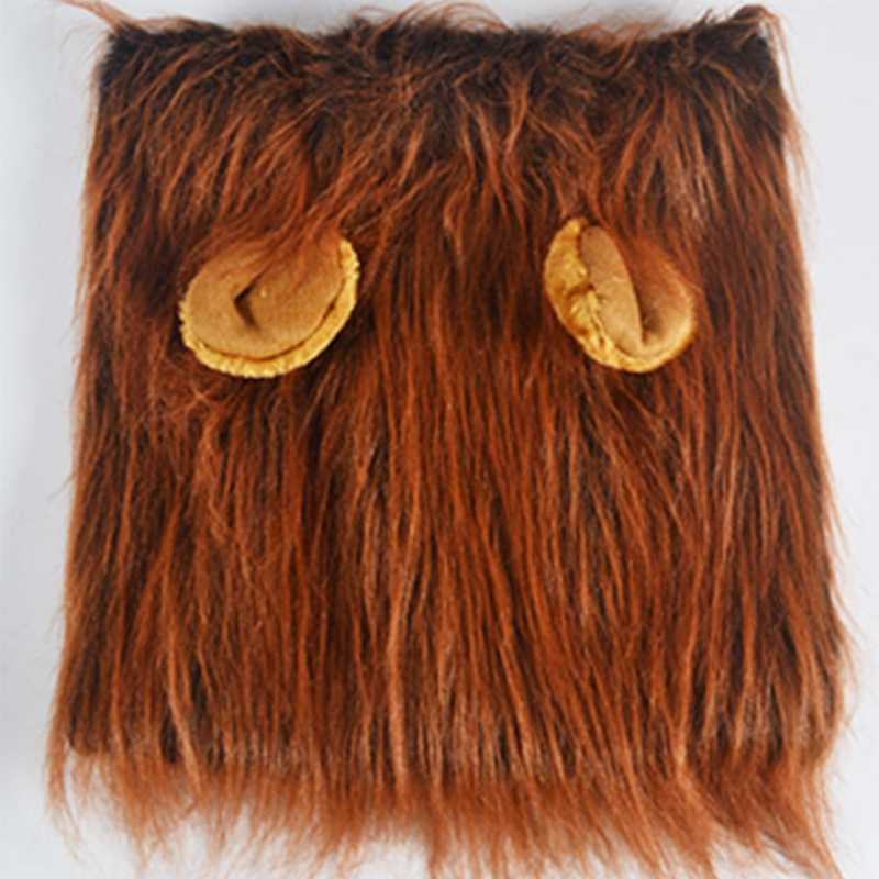 Ropa de Cosplay para mascotas, disfraz de transfiguraciOn, melena de León, peluca cálida de invierno, gato, perro grande, decoración de con oreja, ropa para mascotas