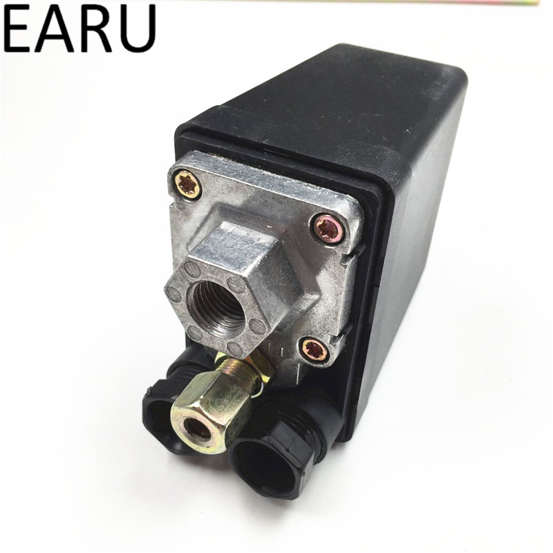 Heavy Duty Air Compressor Drukschakelaar Regelklep 90 Psi-120 Psi Luchtcompressor Schakelaar 1/4 Port controle Controller 220V
