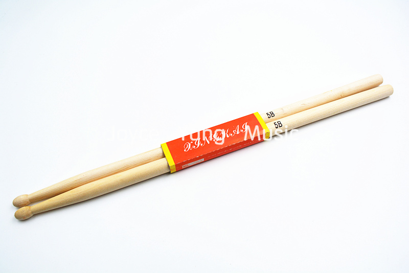 Niko 3 Pairs of Maple Wood Round Tip Drum Sticks 5B Drumsticks