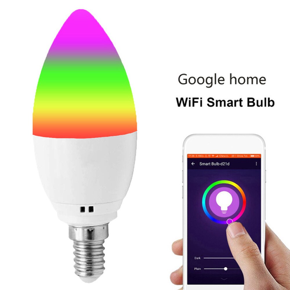 DIDIHOU Wifi Lamp LED 6W Kleur Veranderlijk Licht Lamp Mobiel Remote App Controle E14/E12/E27/ b22/E26