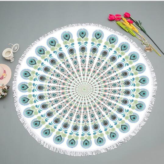 Paisley Strand Deken Boho Bohemian Ronde Mandala Zand Proof Grote Microfiber Strand Deken Handdoek Indiase Toalha De Praia Redonda: 3