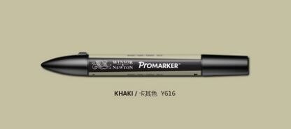 Marcador gráfico Winsor & Newton ProMarker de doble punta gris y negro: Khaki