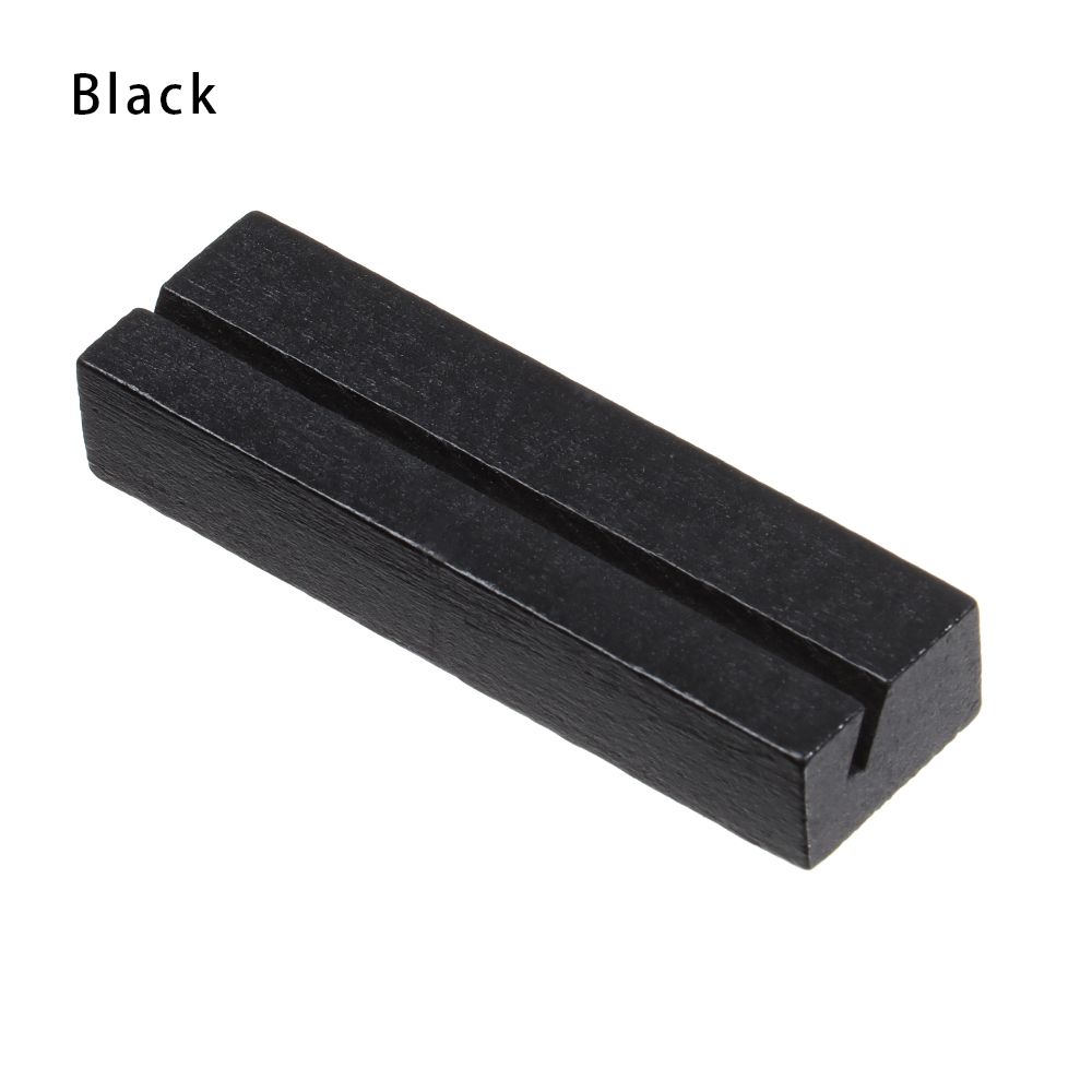 Romantic Wood Table Numbers Holder Place Card Clamps Stand Photos Clips Paper Clamp Picture Cards Display Stand Desktop Decor: Black