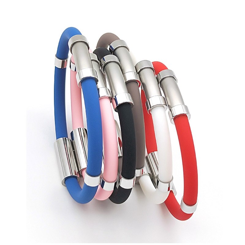 Pulsera antiestática de gel de sílice de iones negativos para hombre y mujer, brazalete deportivo para actividades al aire libre, banda de seguridad para el trabajo, elimina la estática