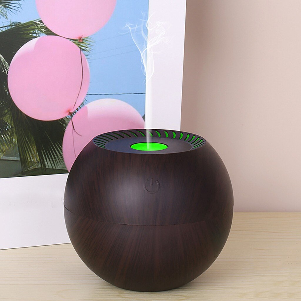 4 # Houtnerf Aroma Diffuser Cool Mist Luchtbevochtigers Led Aroma Aromatherapie Luchtbevochtiger Water Aanvullen Instrument Voor Thuis 130Ml