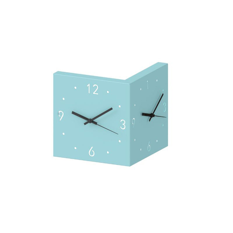Reloj de pared de esquina con Sensor de luz , reloj de pared cuadrado Simple de doble cara con escala de números arábigos, reloj de pared analógico silencioso