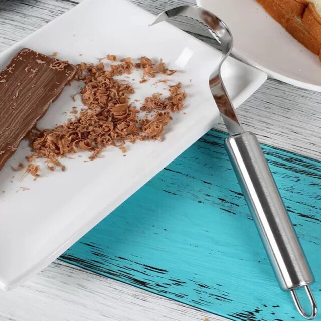 Cheese Grater Fruit Peeler Lemon Zester Ginger Garlic Chocolate Grater Multifunction Kitchen Tool Stainless Steel Nutmeg Gadgets: Chocolate scraping