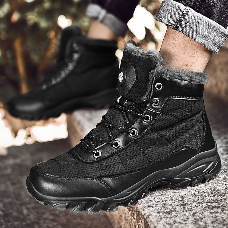 Hiver hommes chaussures classique hommes bottes en peluche hommes bottes de neige en plein air antidérapant hommes baskets hiver Zapatillas Hombre