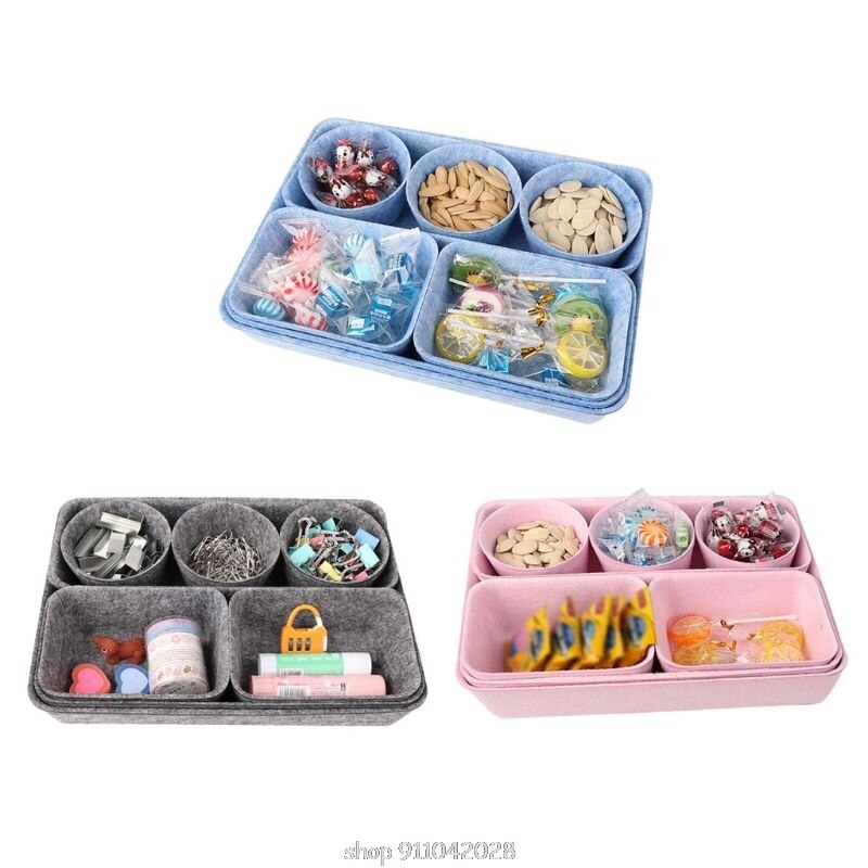 8 In 1 Felt Office Drawer Organizer Trays Drawers Organizers Bins Dividers Storage Bins For Makeup Jewelry D17 20