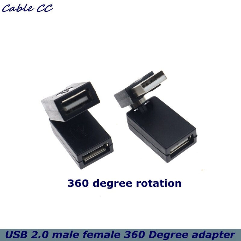Flexible Swivel Twist Angle 360 Degree Rotating USB 2.0 male to female/female to female Expander Adapter Converter