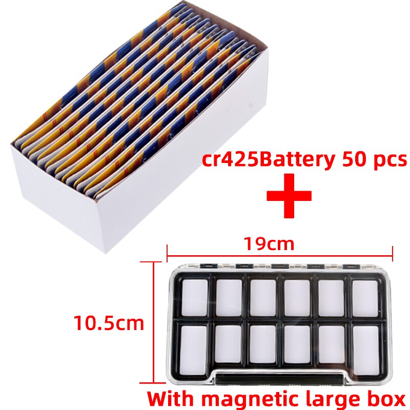 CR425 CR435 CR322 Batteries Fishing Float Electric Floats Battery 3V Night Light Lithium Pin Cells LED Fishing Float Luminous: 50pcs With box C