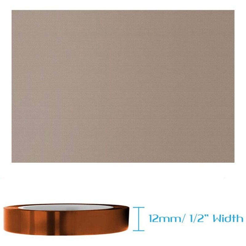 4 Pack Heat Tape High Temp Tape and Teflon Sheet for Vinyl Heat Press Transfer,Sublimation Heat Resistant-ABUX