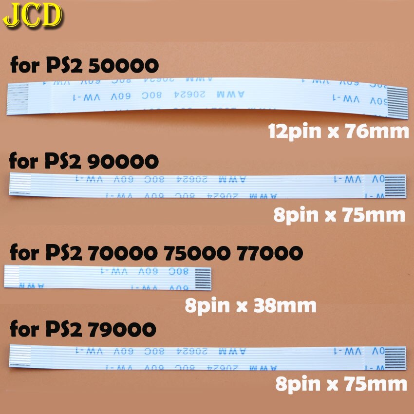 JCD 10pcs Charging PCB Board and Power switch Flex Cable For PS3 slim PS2 10pin 12pin 14pin Ribbon Flex Cable for PS4