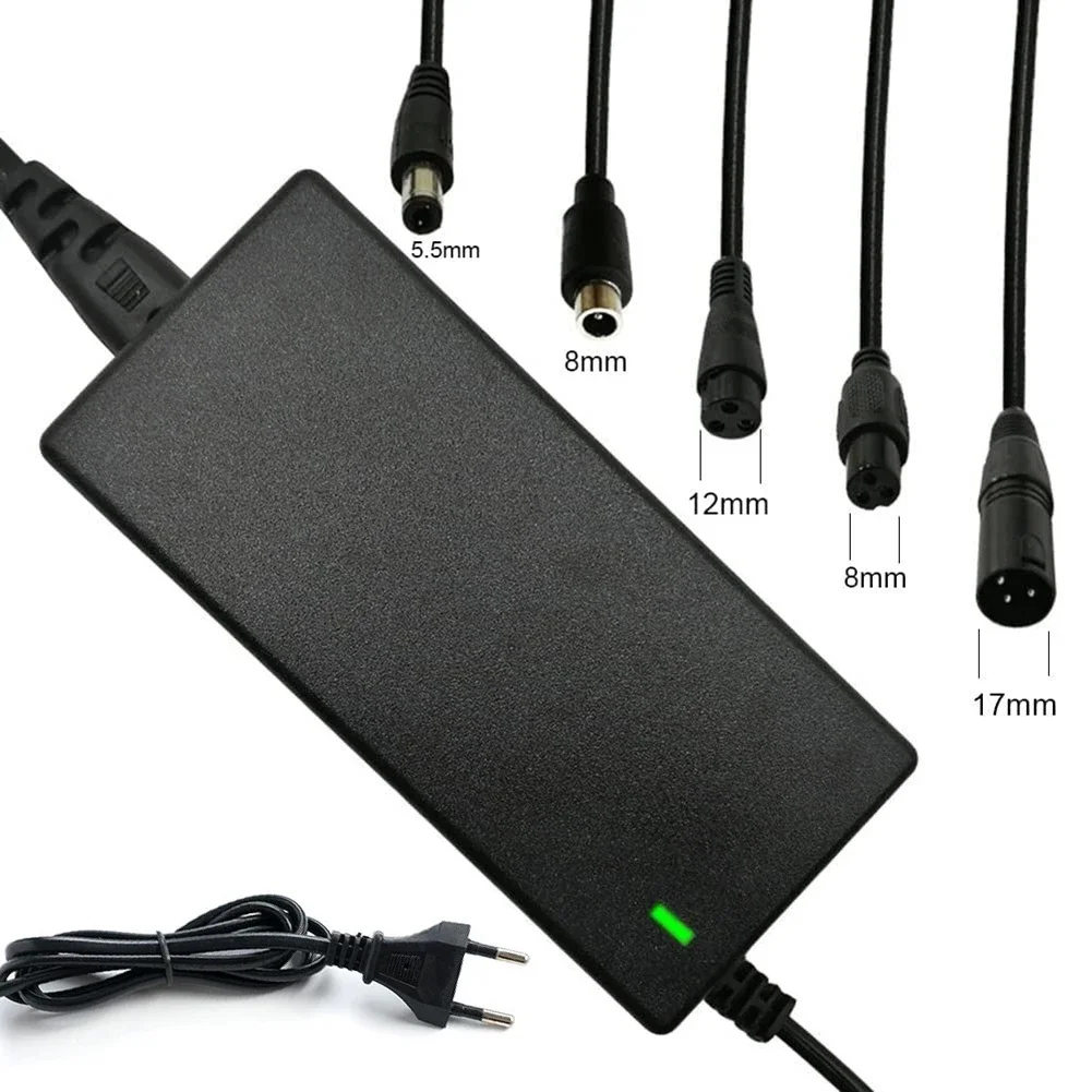 42V 2A oplader met 5 verwisselbare connectoren Snel opladen Li-ion batterijen voor elektrische scooters Fietsen Evenwichtige auto's: YELLOW