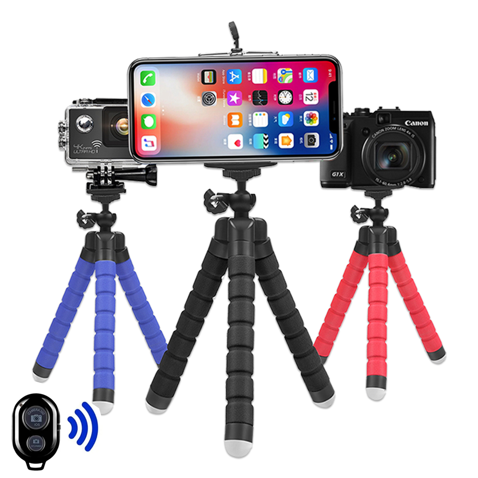 Statief Voor Telefoon Mobiele Camera Houder Clip Sport Camera Monopod Stand Octopus Voor Gopro Hero 11 10 9 8 Mini MAX Flexibel Statief