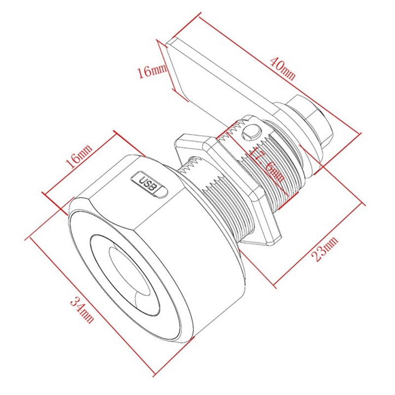 Cabinet Lock Digital Fingerprint Lock Drawer Lock 100 Fingerprints Rechargeable Keyless Built-In Smart Cabinet Lock