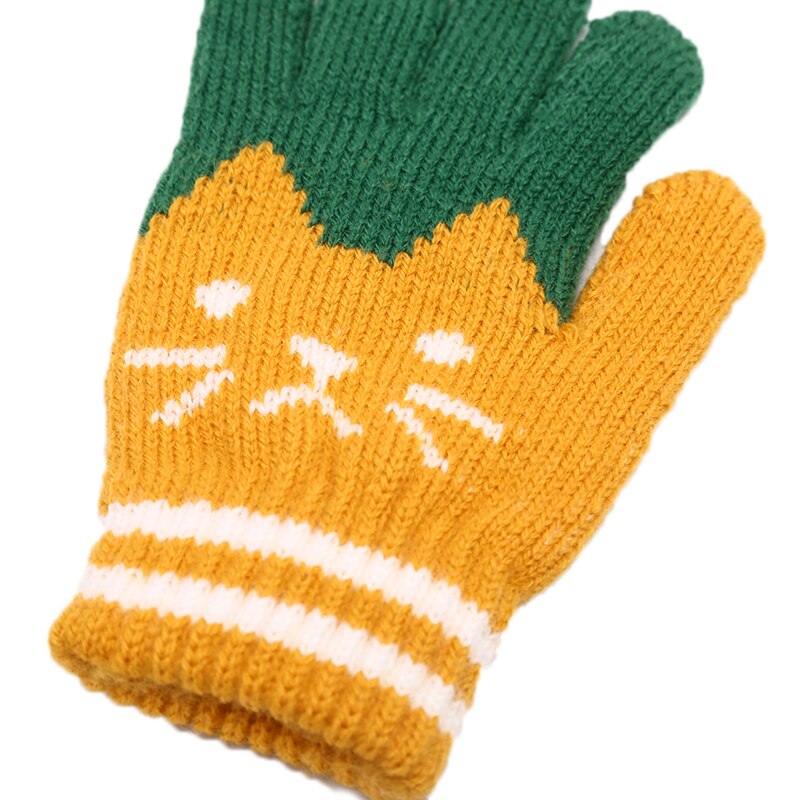 Dziecko dzieci zimowe ciepłe grube rękawiczki dziewczynek chłopców maluch magiczne rękawiczki imitacja kaszmiru śliczne dziecięce rękawiczki 4-8Y