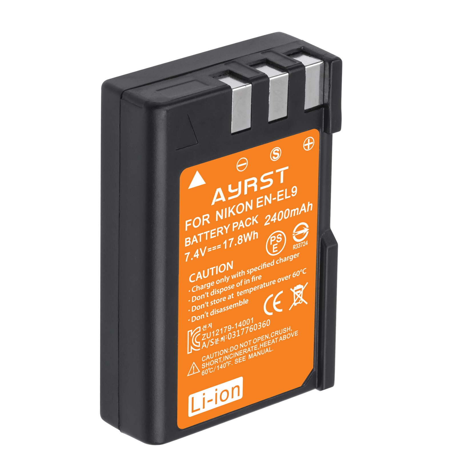 Batterie d'appareil photo 2400mAh EN-EL9 EN EL9 EN-EL9a EN EL9a pour appareil photo Nikon EN-EL9a D40 D60 D40X D5000 D3000: WHITE