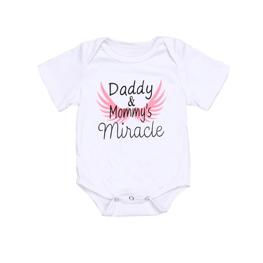 Calzoncillos para bebé niños recién nacidos, ropa para niños, Pelele con letras estampadas para el Día del Padre, mono con alas estampadas, temperamento Simple Y5