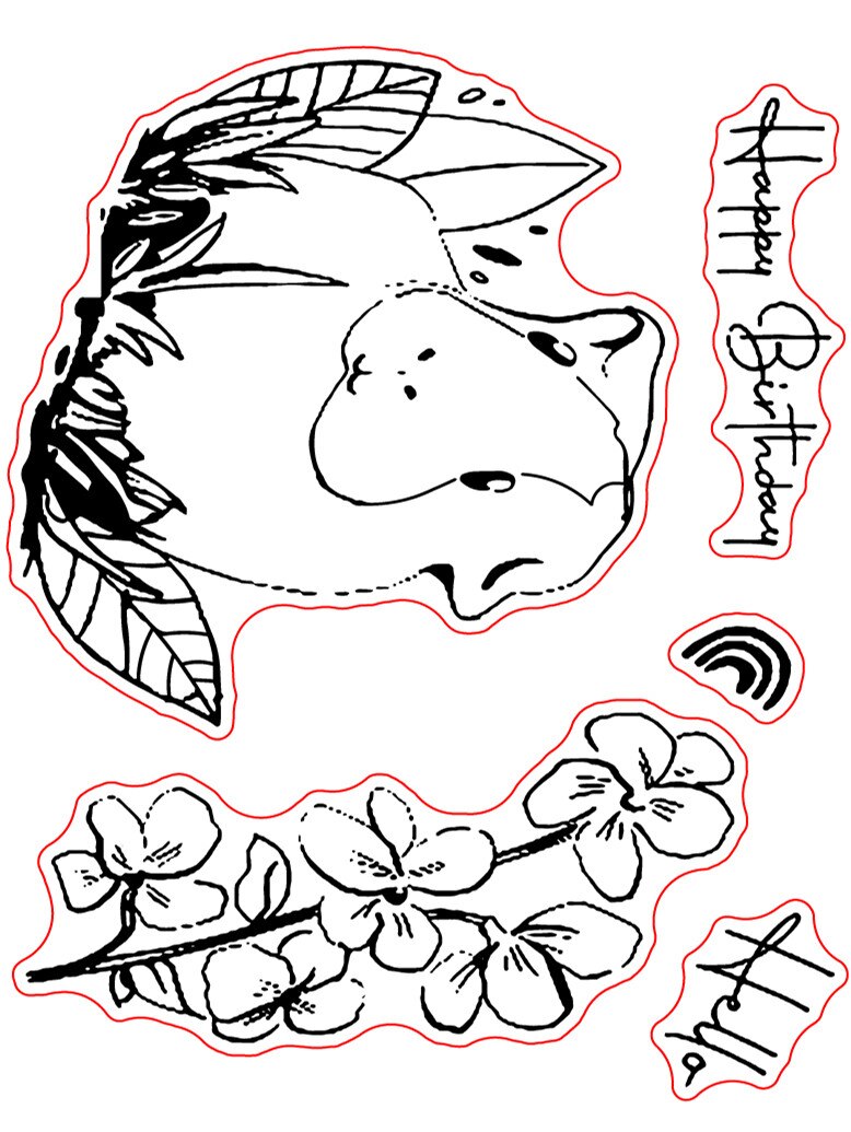 Flower stamp Clear Stamp for Scrapbooking Transparent Silicone Rubber DIY Photo Album Decor 219: Chocolate