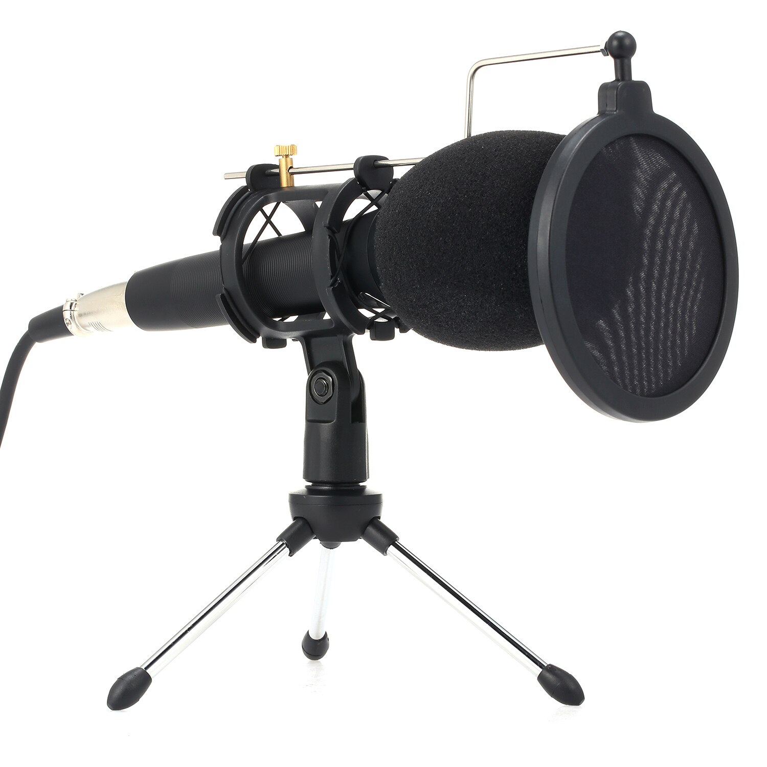 Condenser Microphone with Stand 3.5mm for Computer Phone PC Microphone Mic for Sing Recording Live Broadcast