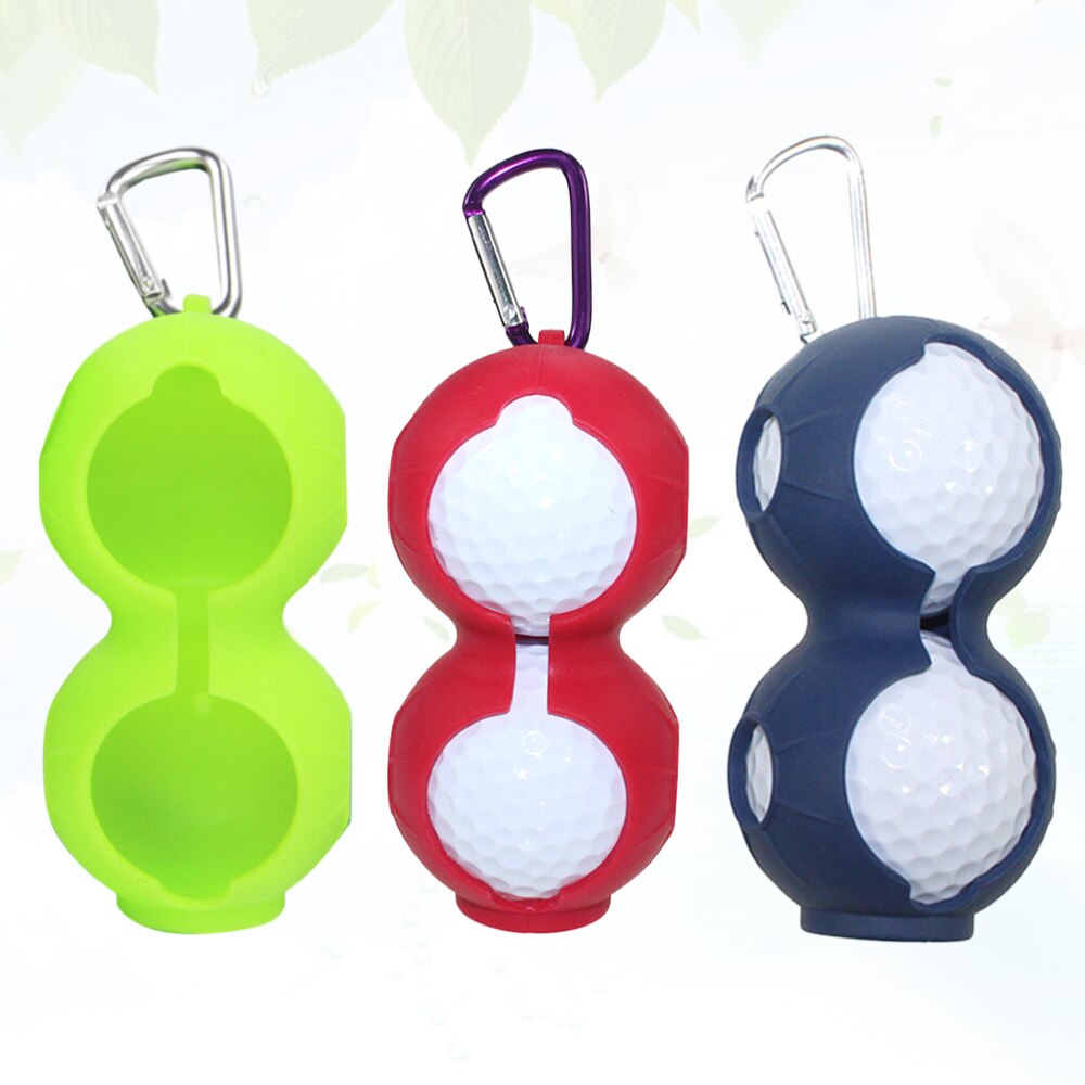 3pcs Golf Silicone Golf Accessories Golf Silicone Protective Cover Holder Cover Bag Portable Golf Case with Keyring(Re: Default Title