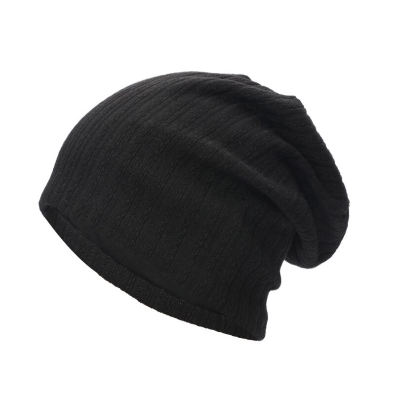 Gorro de Crochet acanalado para hombre y mujer, gorro de gran tamaño, cálido, holgado, para invierno: B