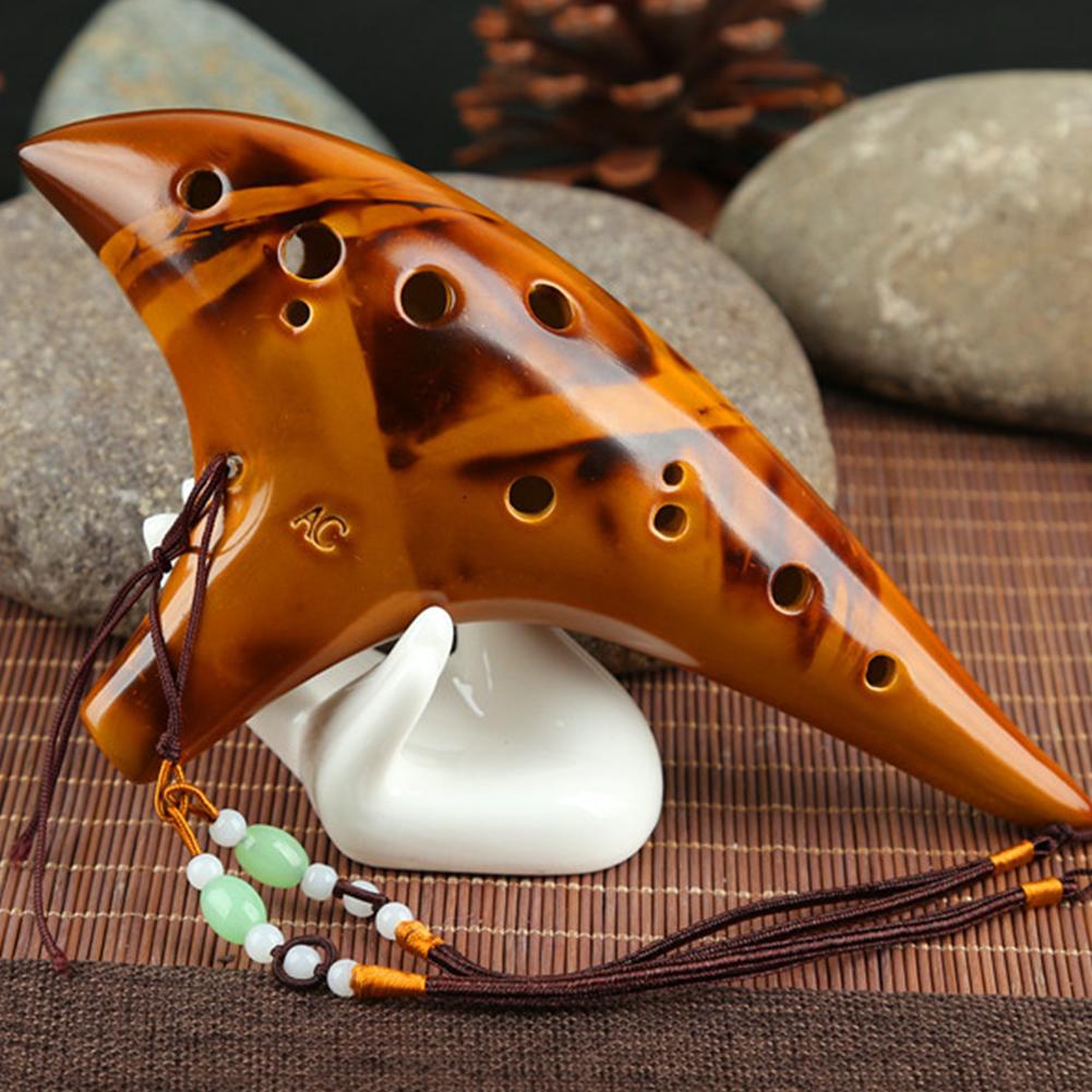 12 Hole Ceramic Ocarina Alto C Tone Classic Flute ... – Grandado