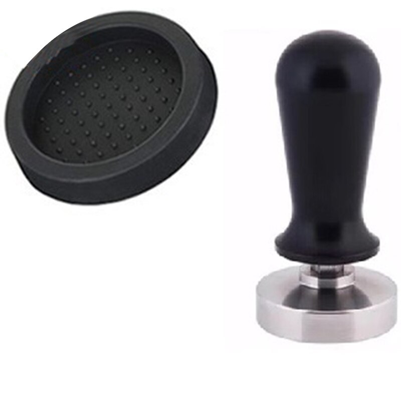 Kaffe tukle kaffe presser kaffebar forsyninger med silikon tukle matt rustfritt stål kaffe tukle 51mm
