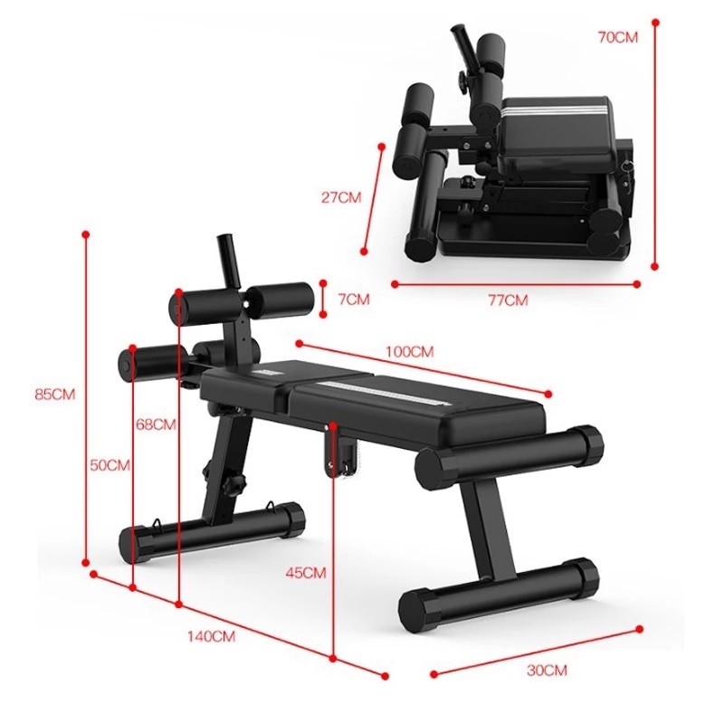 Multifunctional Home Bench Press Weightlifting who Supine Board, Folding Abdominal Muscle Board Chair Weight Bench