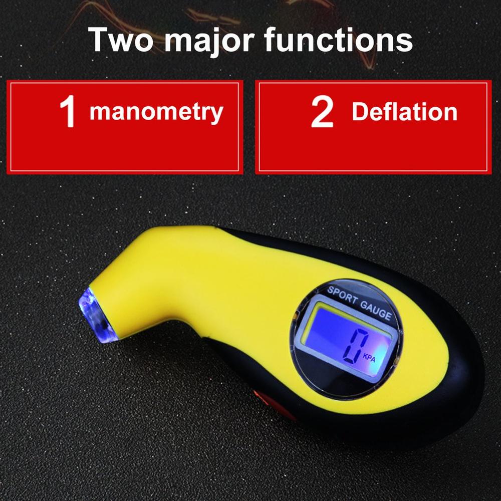 Car Electronic Digital LCD Tire Pressure Gauge Meter 0-100 PSI Backlight Tyre Manometer Barometers Tester Tool